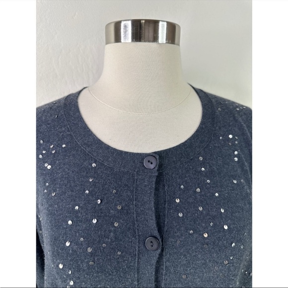 Eileen Fisher Sequin Button Down Cardigan - Picture 5 of 10